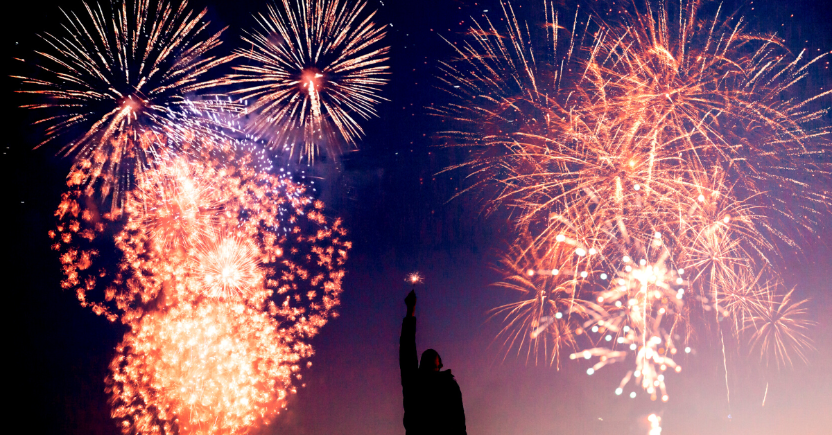 Fireworks in the sky